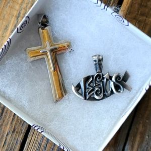Jesus and Cross Pendant.